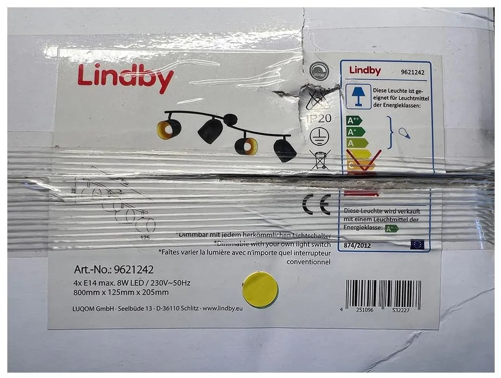 Lindby Lindby - LED Bodové svietidlo MORIK 4xE14/5W/230V LW0292