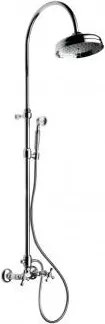 Faris Liberty - sprchová batéria nástenná, rozteč 150mm, pevná sprcha + ručná sprcha – komplet, chróm 027+AC270, chróm