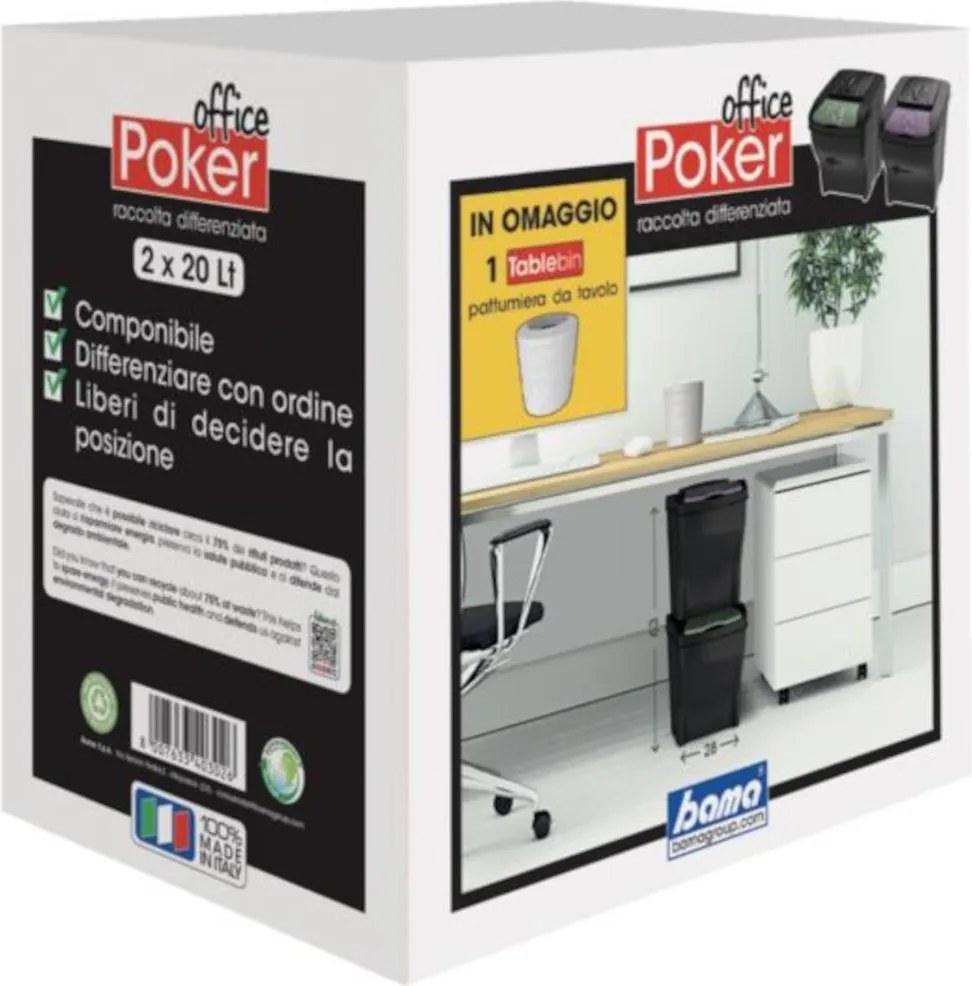 BAMA Kôš POKER OFFICE sada 2ks