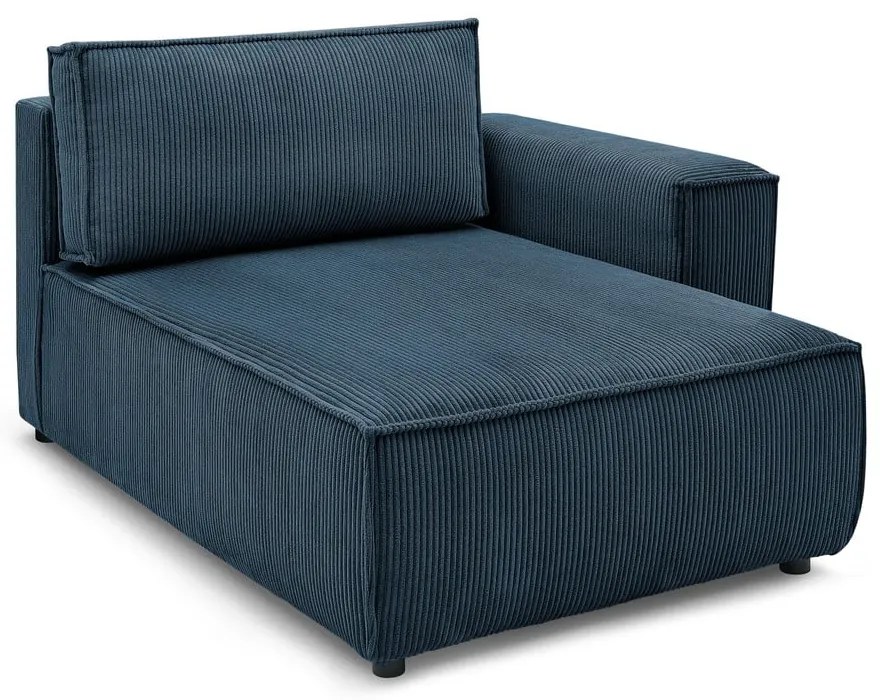 Tmavomodrý menčestrový modul pohovky (pravý roh) Nihad modular – Bobochic Paris