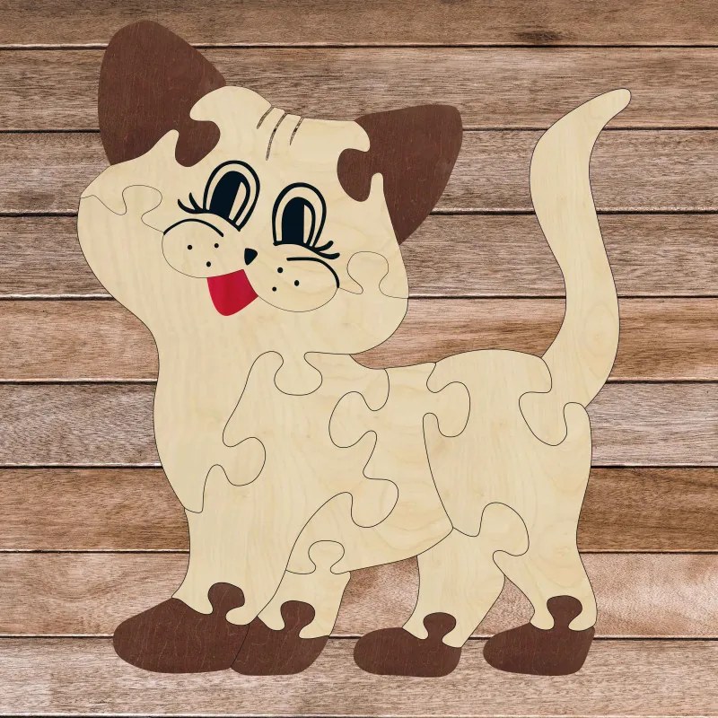 Montessori drevená vkladačka pre deti - MAČKA | SENTOP H016