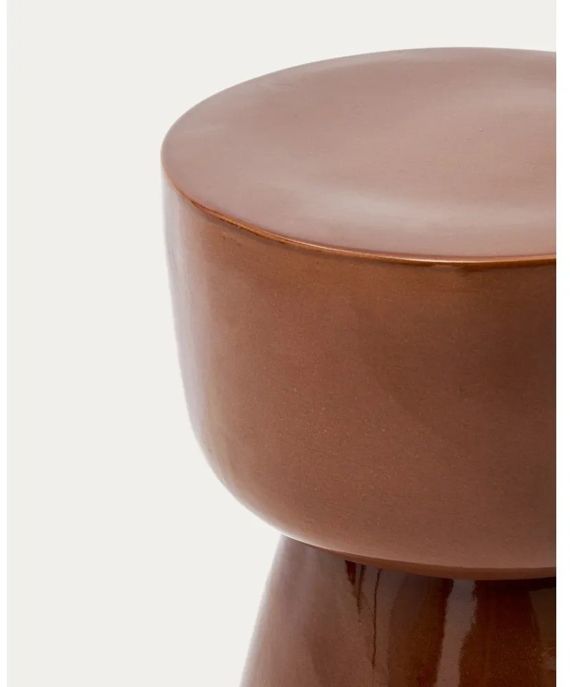 Keramický okrúhly záhradný odkladací stolík ø 36 cm Mesquida – Kave Home