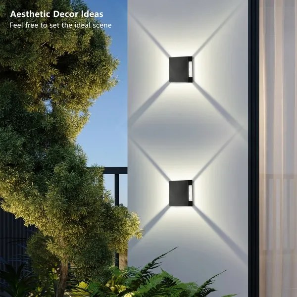 Brilagi - LED vonkajšie nástenné svietidlo QUADRAY LED/4W/230V čierne IP65