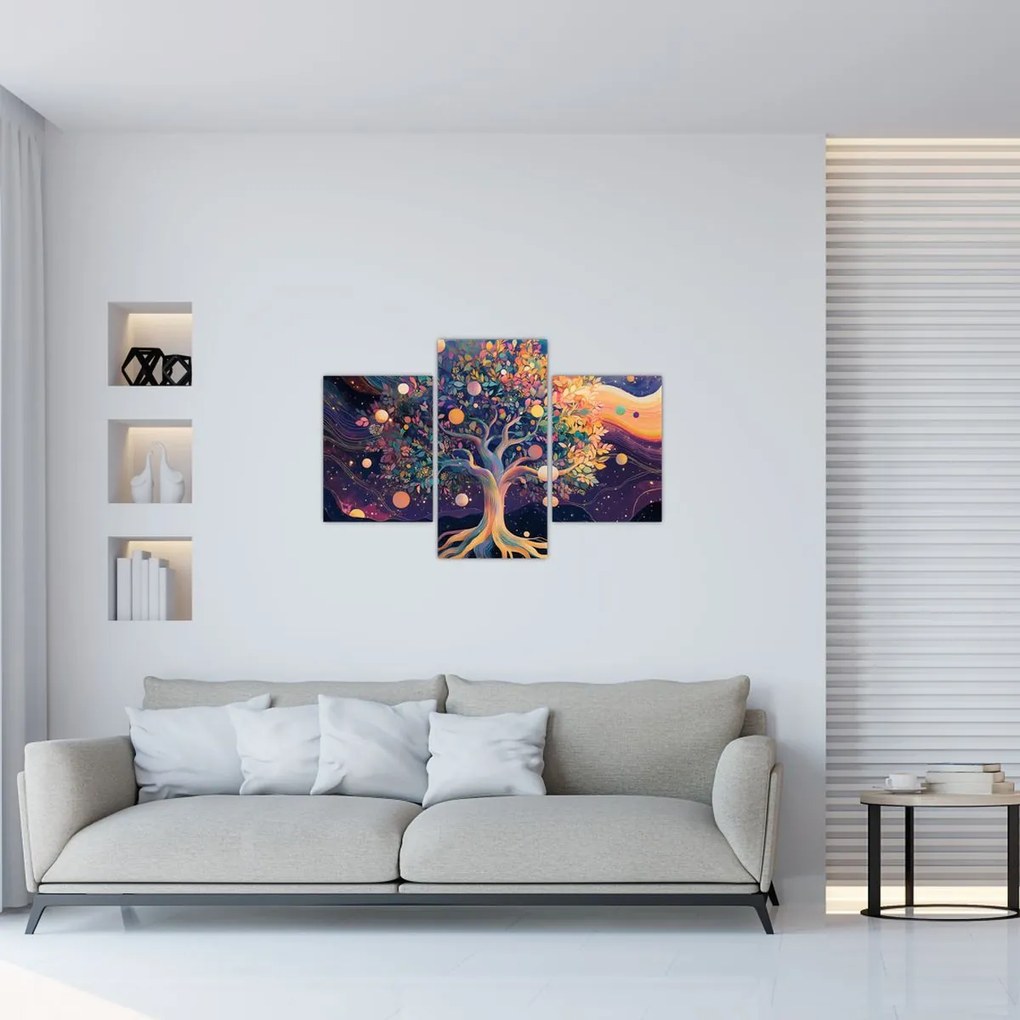 Obraz – Fialový strom plný energie (90x60 cm)