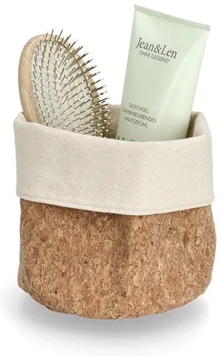 Zeller Present Malý úložný korkový košík na pečivo, KOREK, priemer 13x13