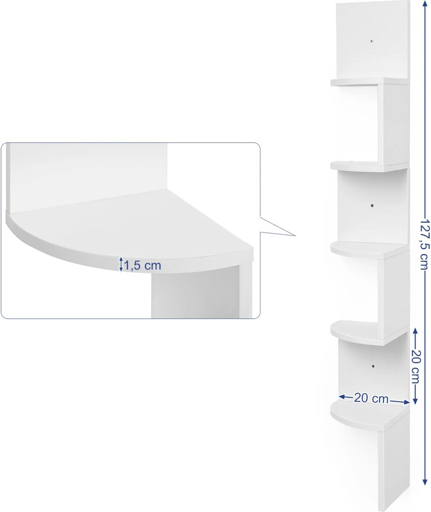 Sconto Nástenný regál FALKEN biela