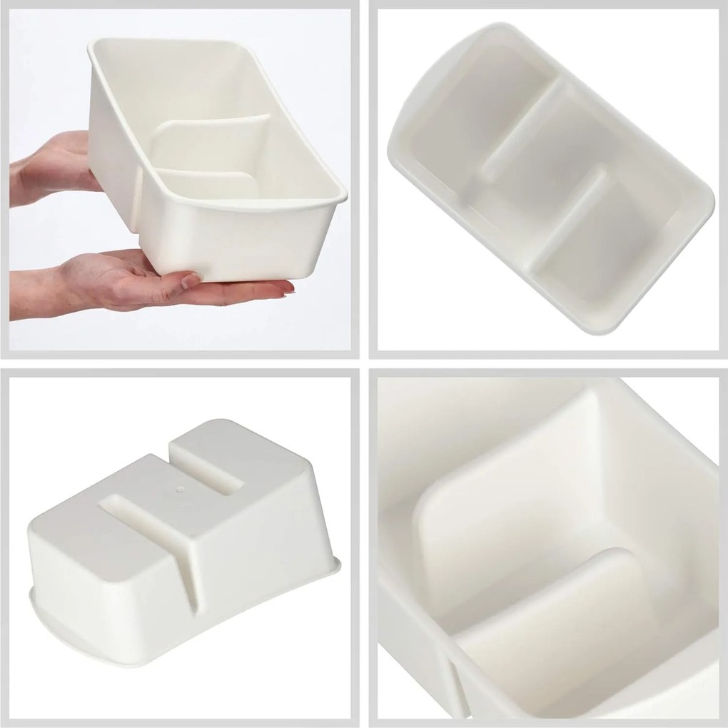 ALTOM Organizér na korenie v sáčkoch, zásobník, ANNA2, biely