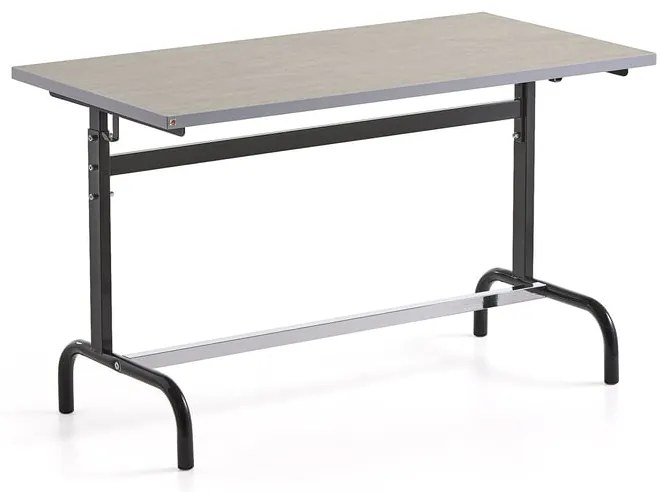 Školská lavica 184, linoleum, antracit/šedá