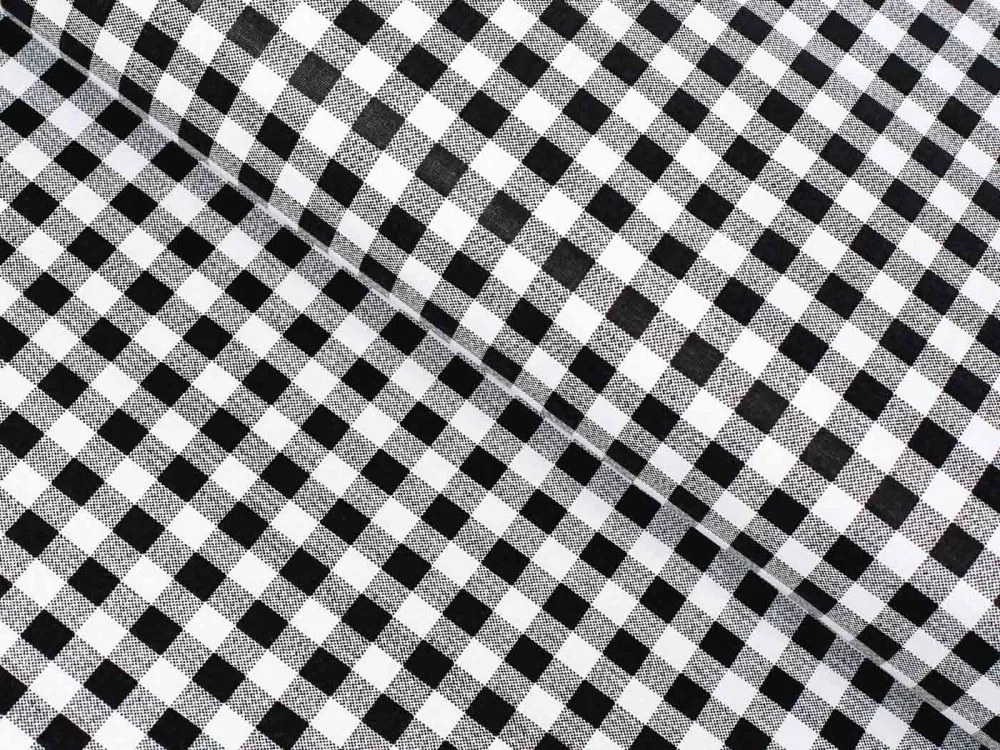 Biante Bavlnený záves Sandra SA-060 Čierno-biele kocky 140x140 cm