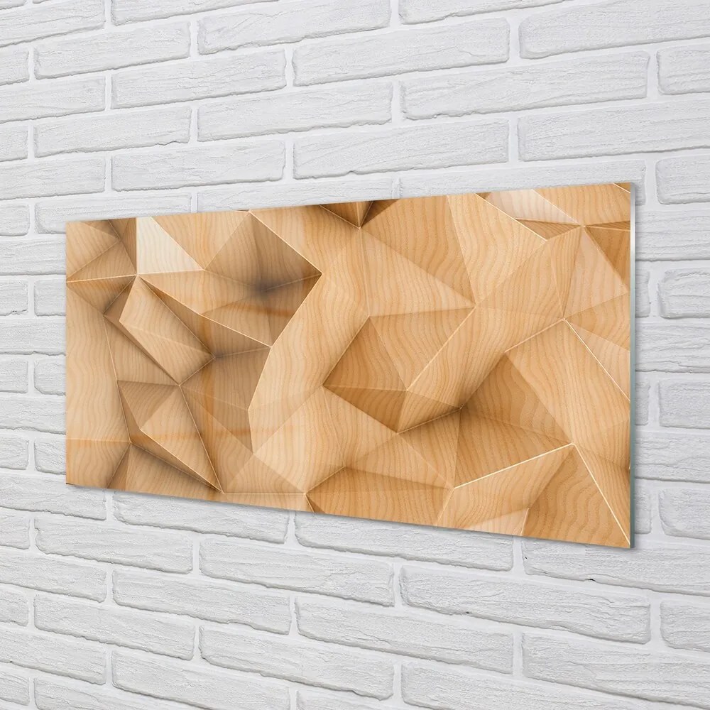 Obraz na skle Solid mozaika drevo 140x70 cm