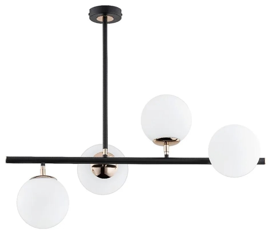 Luster na tyči LURO 4xE14/10W/230V čierna