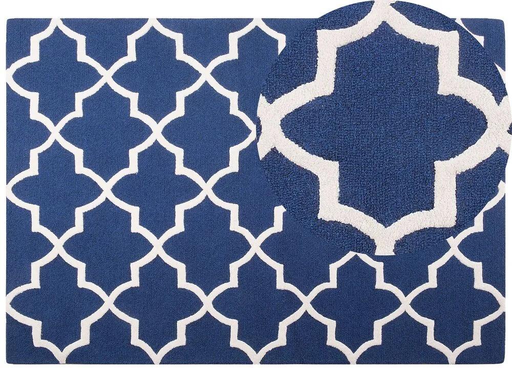 Bavlnený koberec 160 x 230 cm modrý SILVAN Beliani