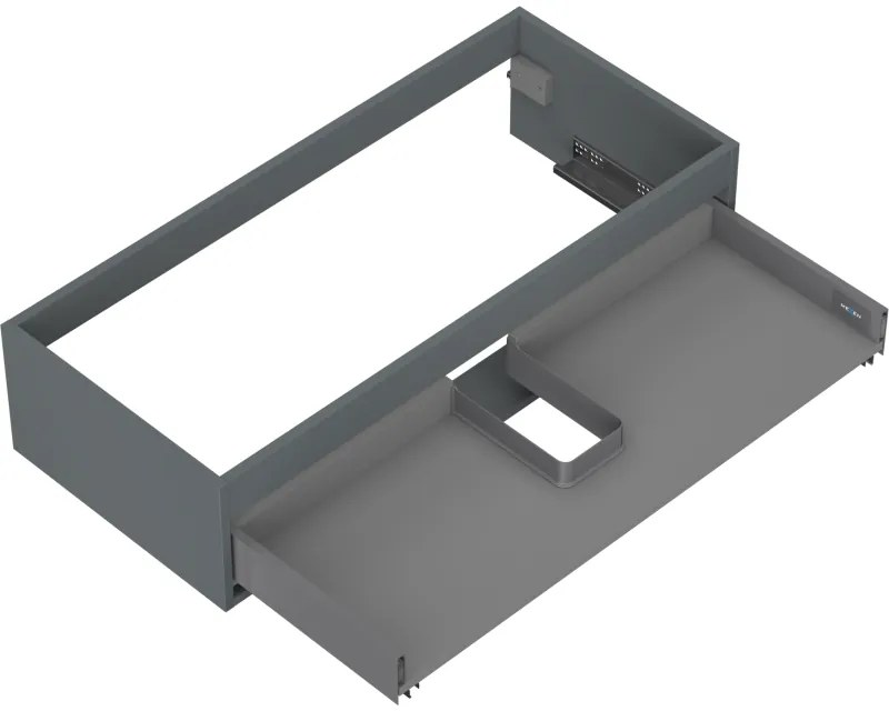 Mexen Box-A, závesná skrinka 100 cm, 1 zásuvka, grafitová matná, 91AX0-1000-235-1-66