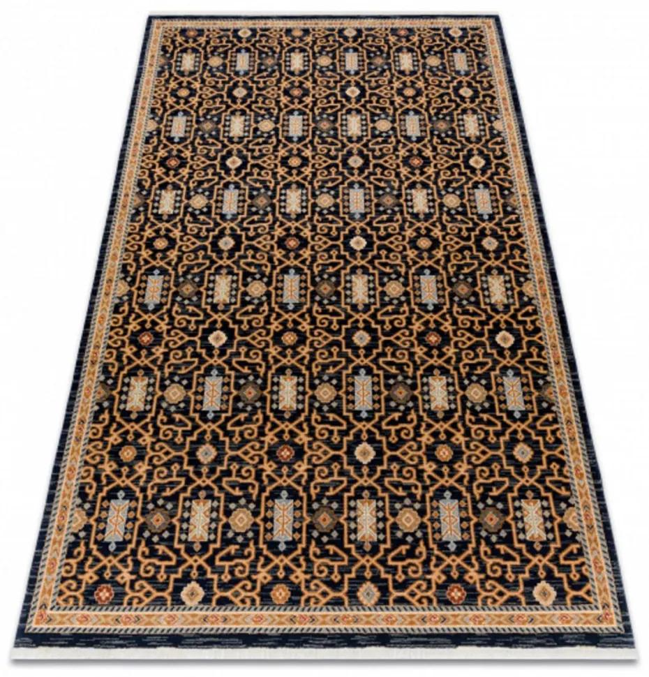 Vlnený kusový koberec Kars modrý 300x380cm