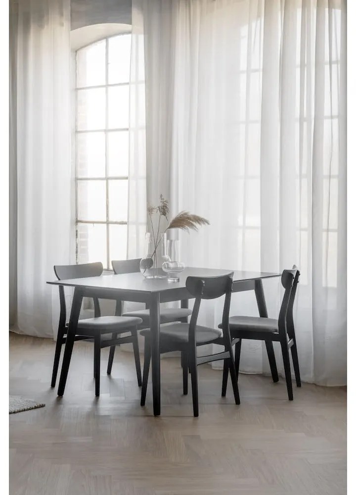 Čierny jedálenský stôl Rowico Lotta, 140 x 90 cm