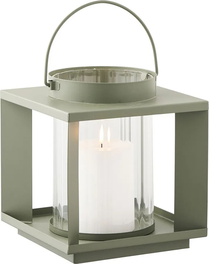 Kovový/sklenený lampáš (výška 20,5 cm) Lohals – House Nordic