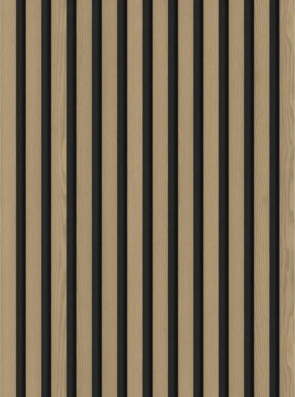 Mexen Lam-F, akustické stenové lamely 275 × 30 cm, plstený podklad 8 mm, technická dyha, dub ušľachtilý, S105-275307-3015-004