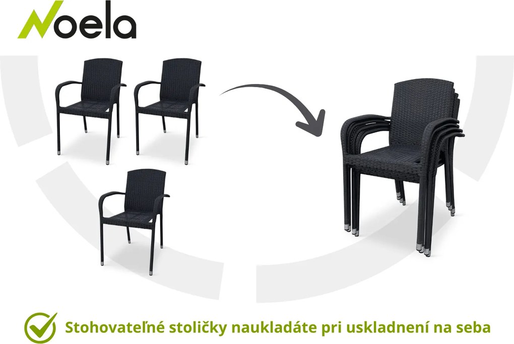 Noela Záhradná ratanová stolička Roma