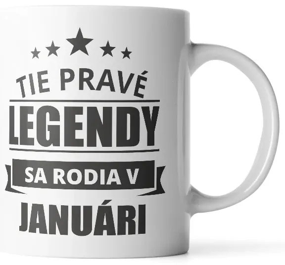 Sablio Hrnček Tie pravé legendy sa rodia v januári - 890 ml - XXL