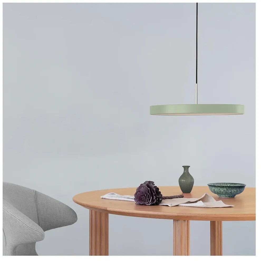 Svetlozelené LED závesné svietidlo s kovovým tienidlom ø 43 cm Asteria Medium – UMAGE