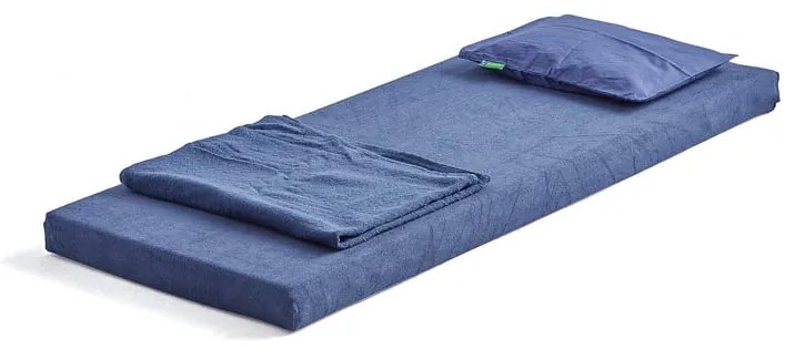 Set posteľnej bielizne a matraca ENKEL, polyesterové vlákno, modrá