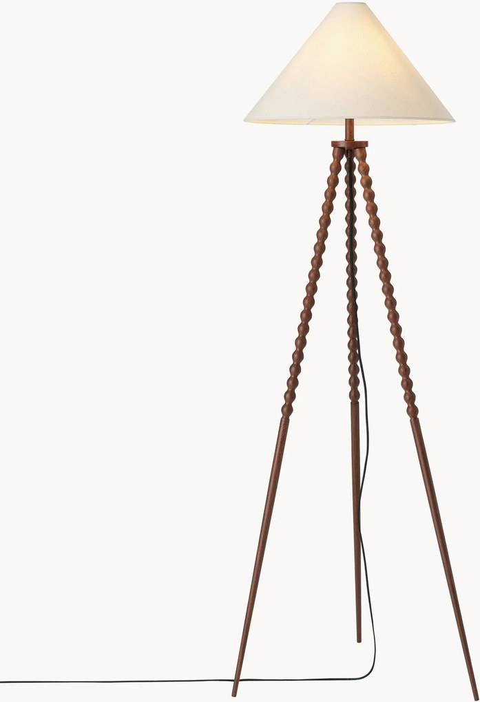 Ľanová stojacia lampa Spira