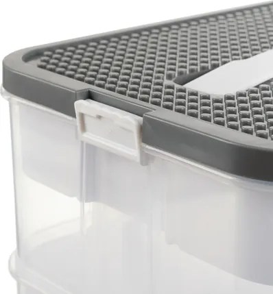 KRUZZEL Box na stavebnicu so 4 úrovňami - organizér na hračky - Kruzzel