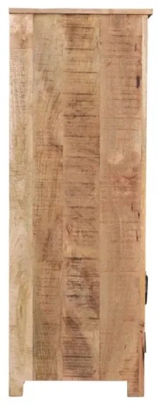 furniture-nabytek.cz - Masívna komoda Highboard Pune z mangového dreva, lakovaná, prírodná farba – 80×43×110 cm