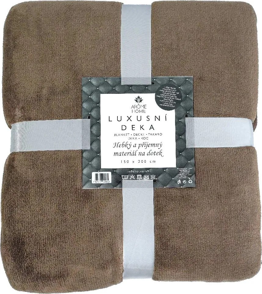 ARÔME HOME Mikroflanelová deka, hnedá