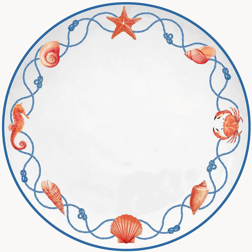 Porcelánové plytké taniere Cote De Mer, 4 ks