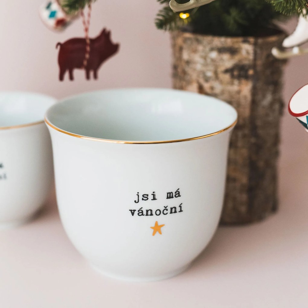 Bella Rose Porcelánový obal na kvetináč Jsi má vánoční hvězda 13 cm – CZ