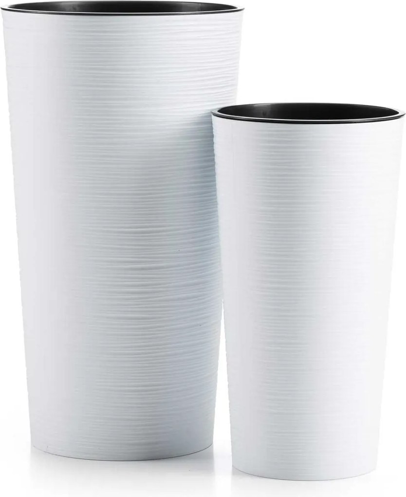 Kvetináč URBANIKA Riflo 19,6x36,4 cm biely