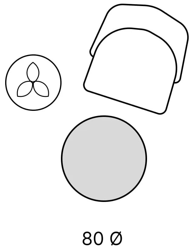 Béžový prateľný okrúhly koberec ø 80 cm Simple Lines – Mila Home