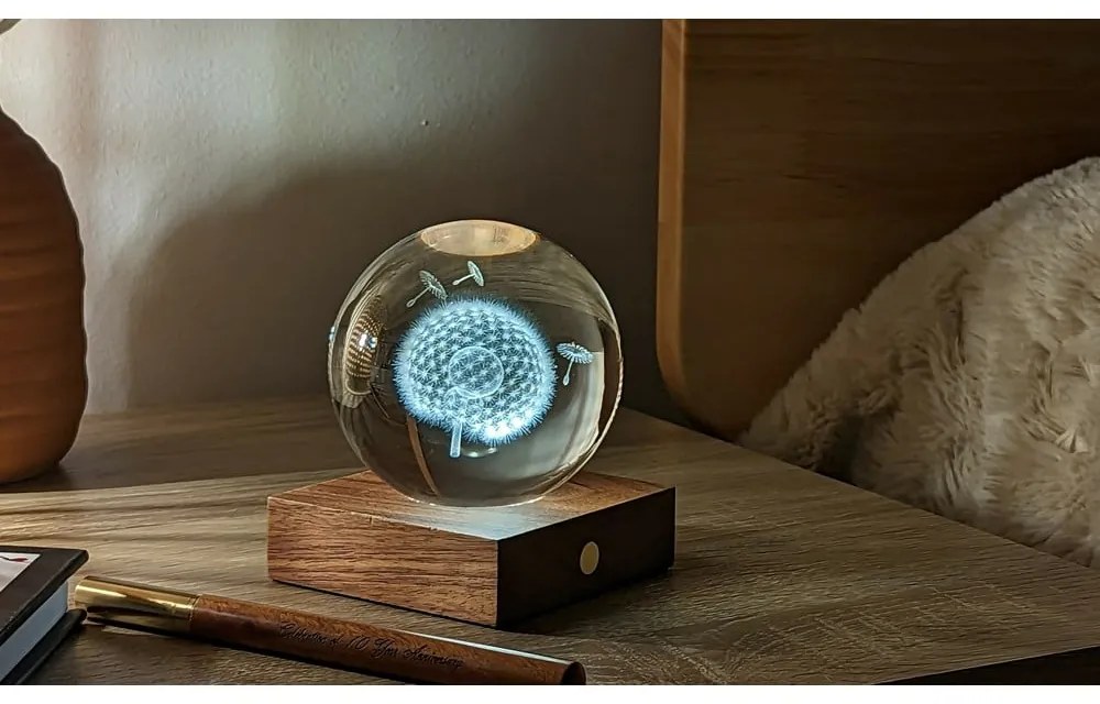 Tmavohnedá svetelná dekorácia na USB Amber – Gingko