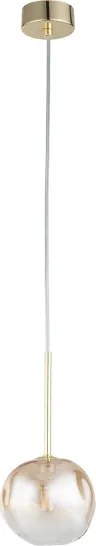 BRILAGI - Závesný luster VULCANO na lanku 1xG9/8W/230V pr. 15 cm zlatá/dýmová béžová
