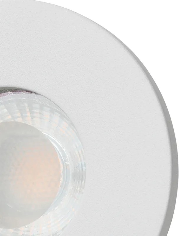 Sada 6 moderných kúpeľňových zapustených bodových svetiel biela - Shed