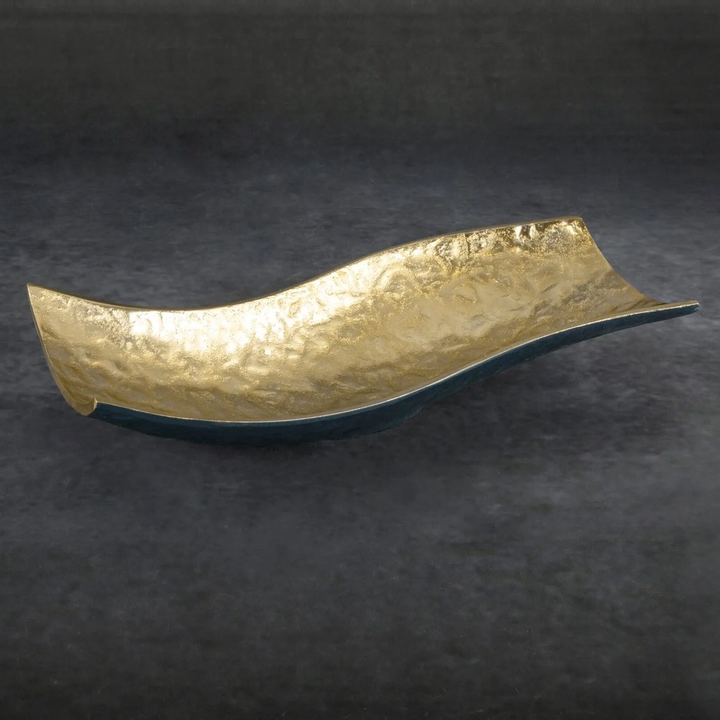DEKORAČNÁ KOVOVÁ MISKA PEDRO2 (08) 39X16X9 CM TMAVOMODRÁ