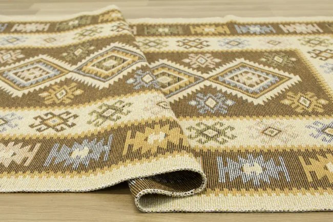 Obojstranný koberec / behúň Kilim medový 3