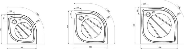 Ravak XA237701010 - Sprchová vanička štvrťkruhová ELIPSO 90x90 cm biela