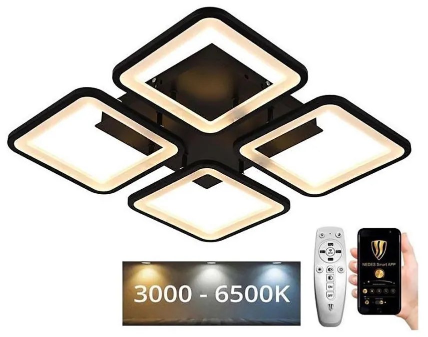 Brilagi - LED Stmievateľný prisadený luster SQUARED LED/85W/230V 3000-6500K + DO BG- J3320/B