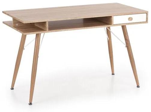 Písací stolík Bernie (svetle drevo + biela). Vlastná spoľahlivá doprava až k Vám domov. 1048849