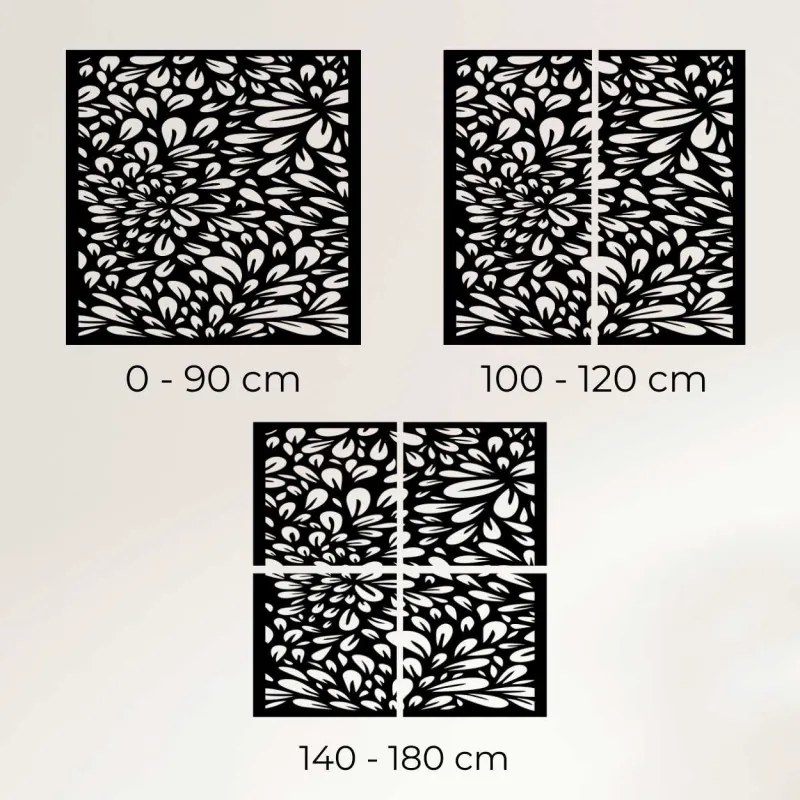 Moderný drevený vyrezávaný panel na stenu – kvetinová 3D dekorácia | SENTOP HDF0285