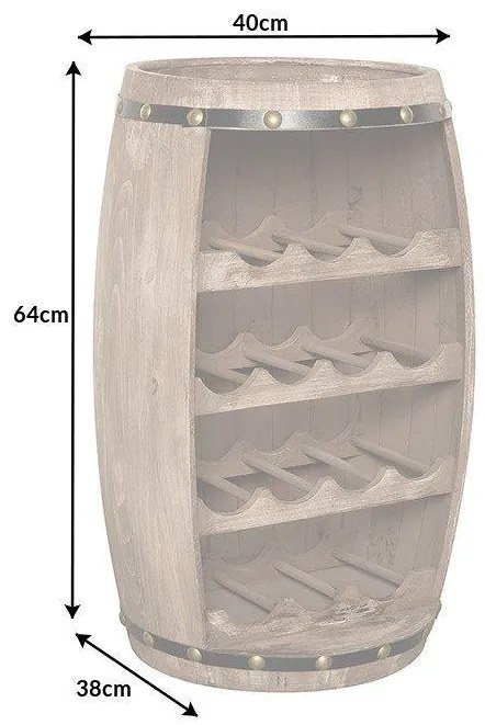 Invicta Interior - Elegantný stojan na víno BODEGA 60 cm, borovica, prírodný
