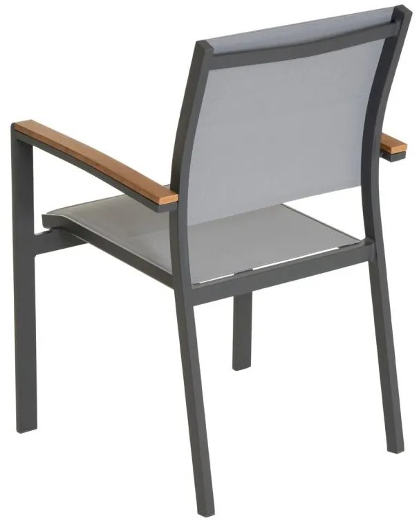 Záhradná stohovateľná stolička antracit,86,5x 57x57,5 ​​cm
