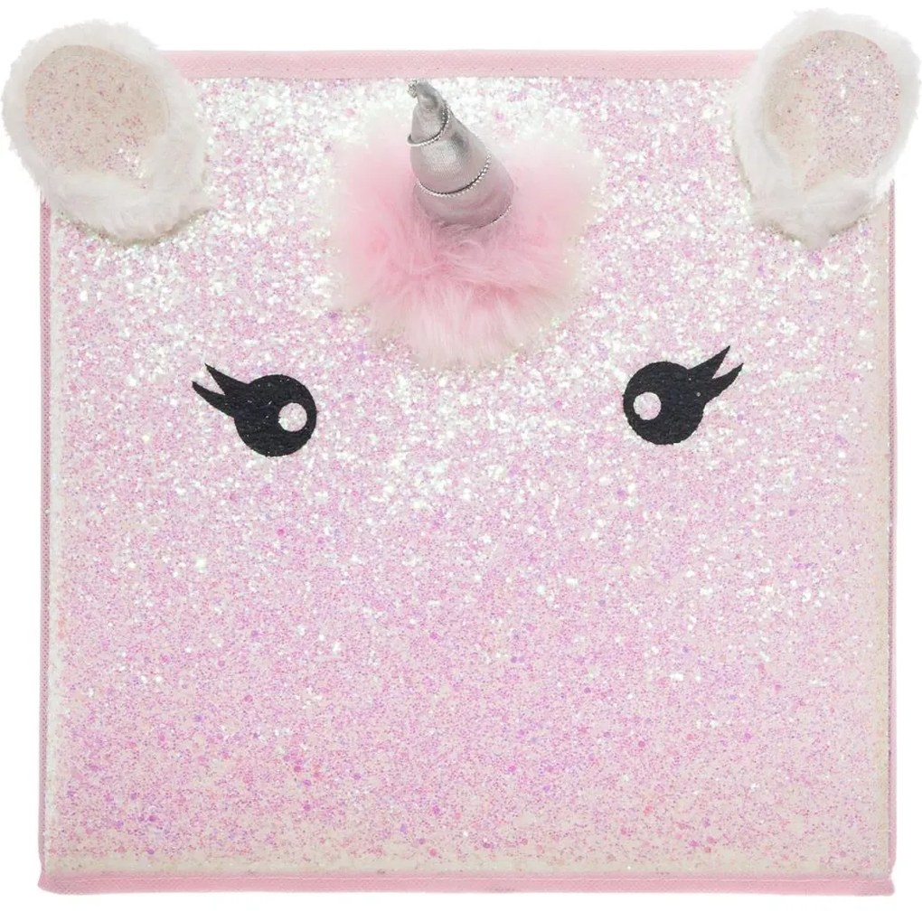Úložný box Unicorn, 29x29x29 cm, ružová