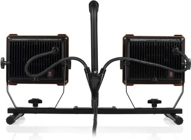 LED reflektor so stojanom 2xLED/30W/230V 4000K IP65 oranžovo-čierny