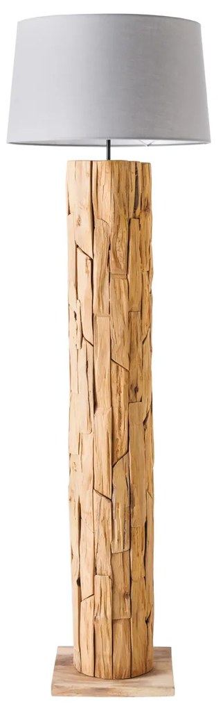 Stojacia lampa Roots II s dreveným telom 138 cm