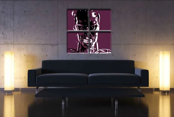 Ručne maľovaný POP Art obraz TERMINATOR | rôzne rozmery