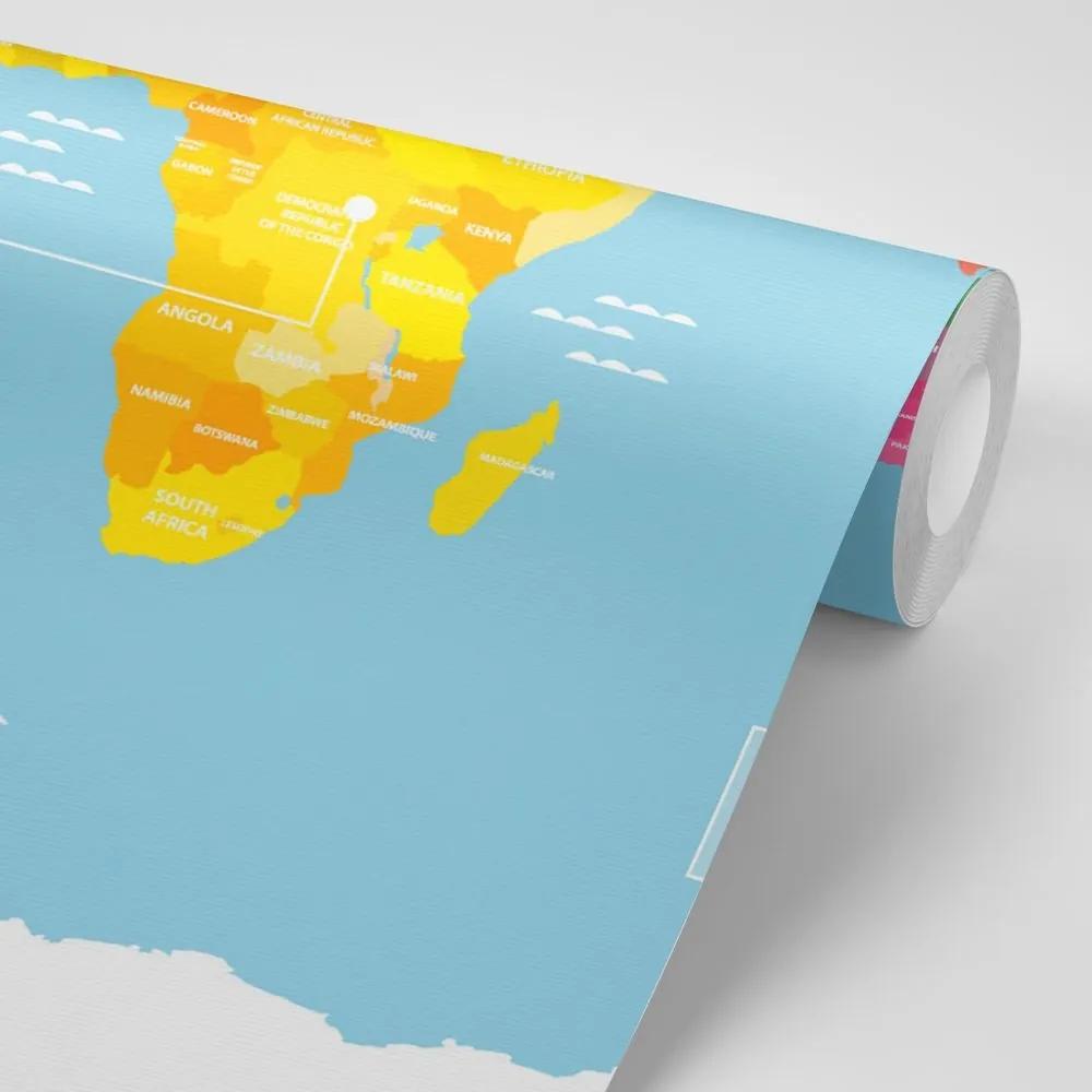 Samolepiaca tapeta výnimočná mapa sveta - 300x200