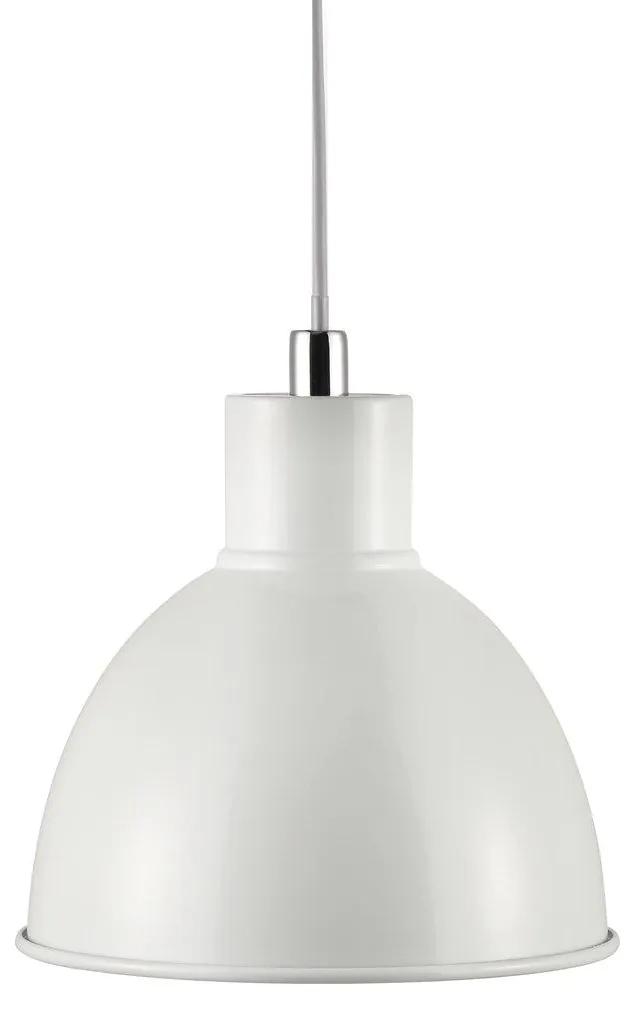 POP | dizajnové závesné svietidlo s kovovým tienidlom Farba: Biela